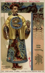 Kostüm eines antiken chinesischen Mandarins